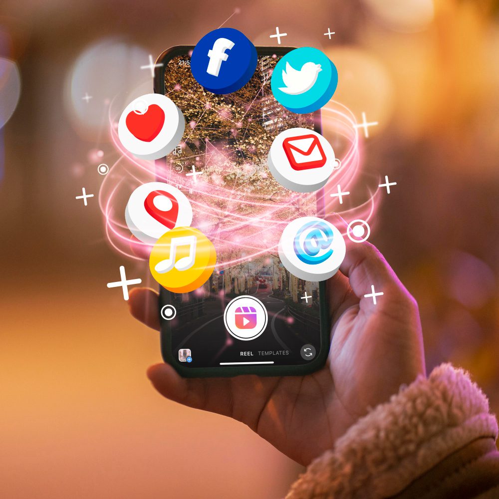 hand holding smartphone social media concept This blog provides valuable insights, tips, and updates on social media marketing strategies.