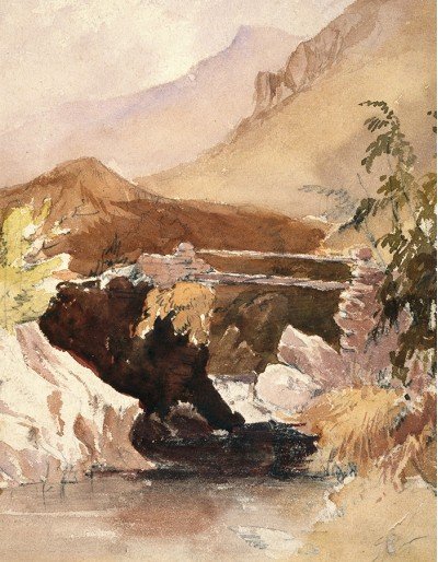 Mountain Stream at Dusk