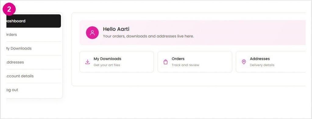 My Account dashboard with the My Downloads shortcut
